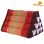 Thai Triangle Pillow Backrest Cushion Kapok Filled Red V574-TTPNFRED