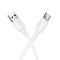 Hoco X120 USB-A to USB-C Bend-Resistant Charging Data Cable Type-C- White