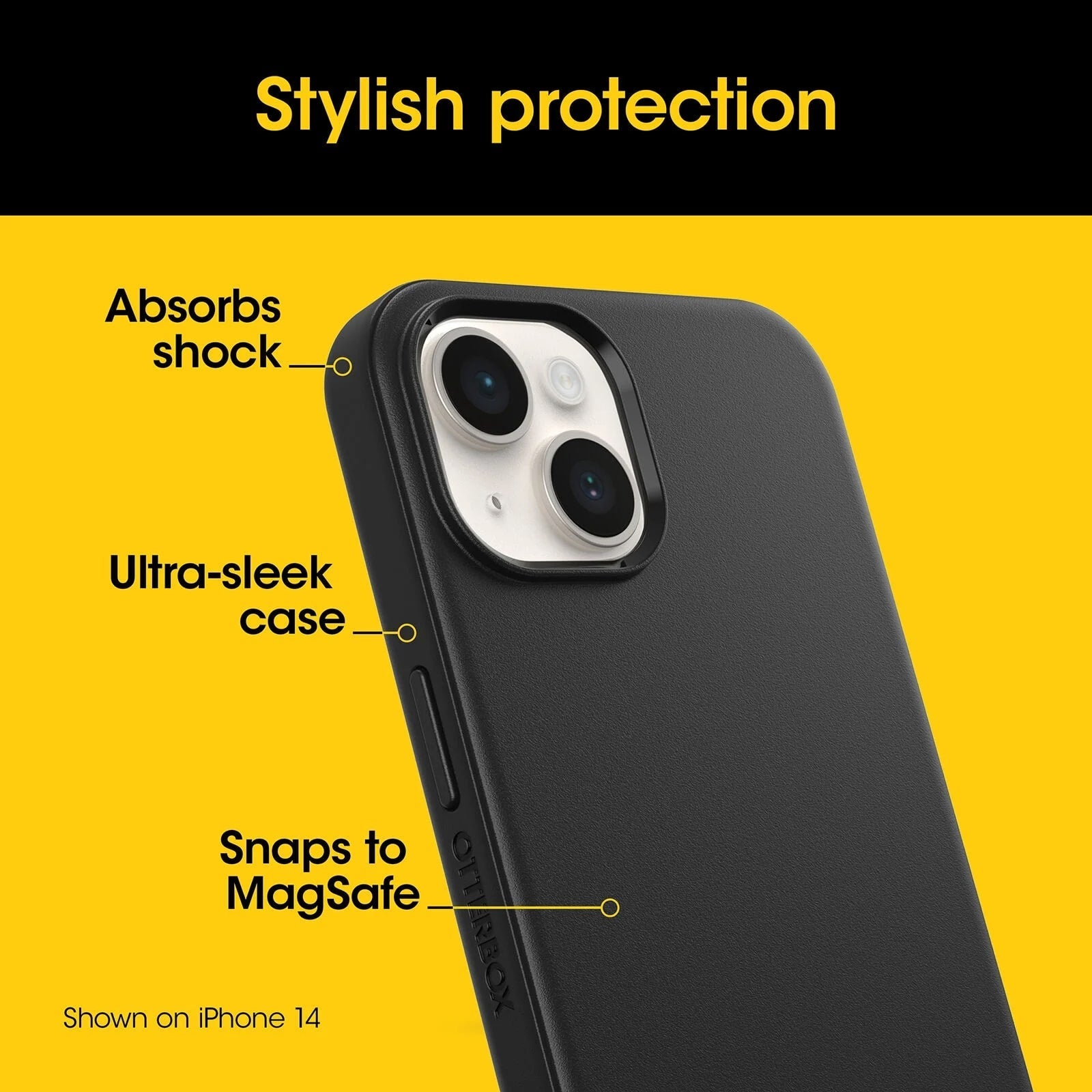 Otterbox MagSafe Symmetry+ Series Phone Case for iPhone 15 Pro Max - Black V578-77-92897