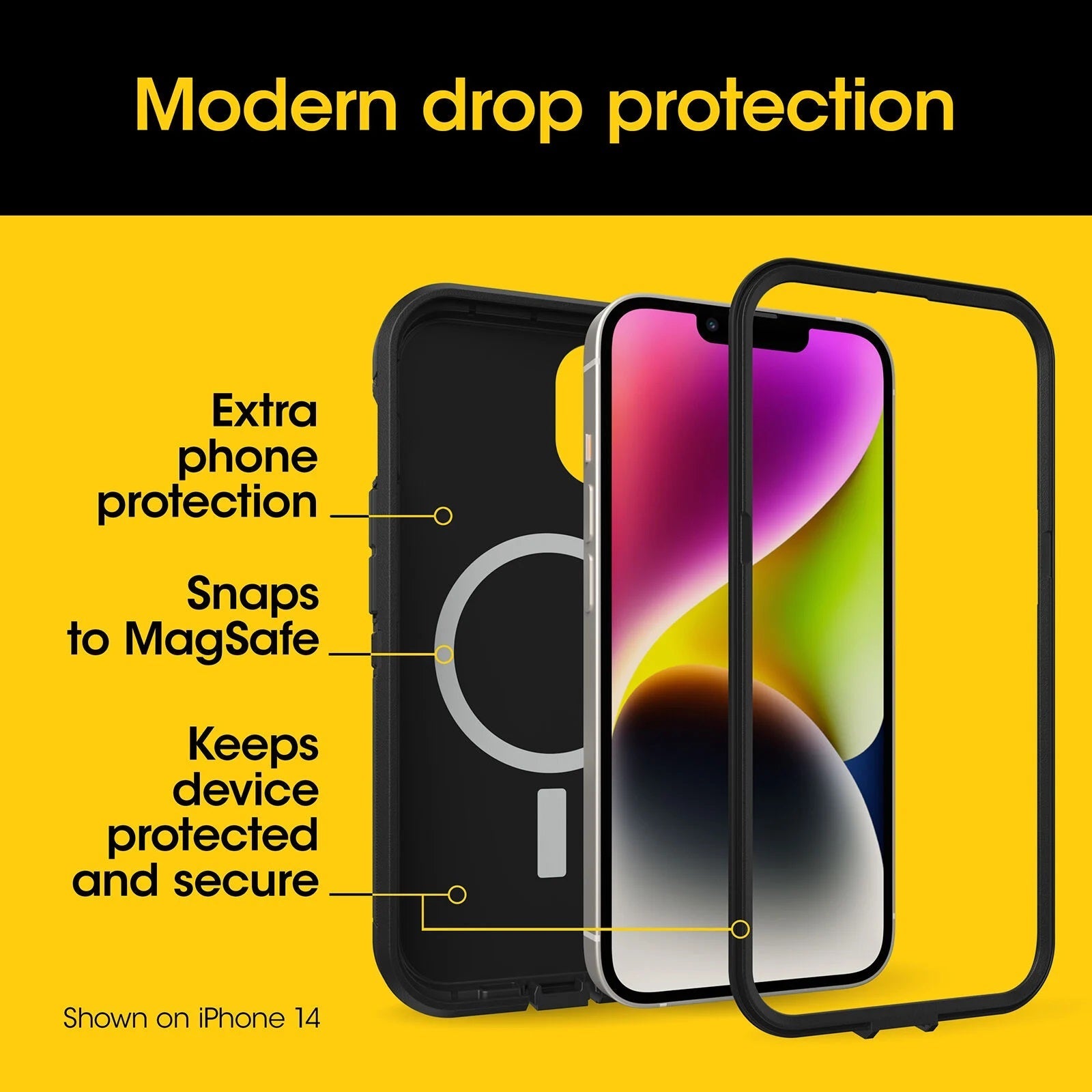 OtterBox Defender XT MagSafe Case for Apple iPhone 15 Pro Max - 6.7" - Black V578-77-92966