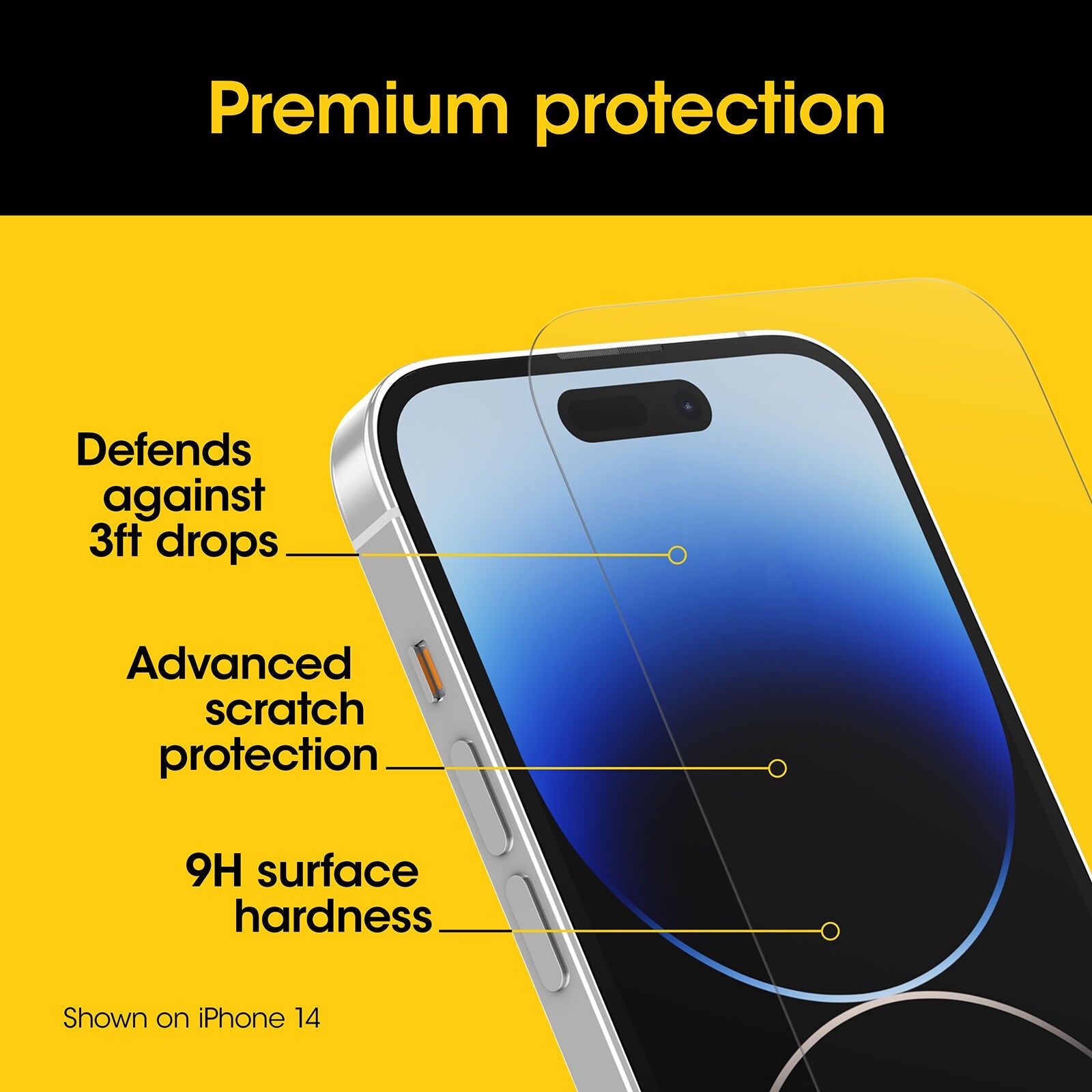 OtterBox Screen Protector Premium Glass for Apple iPhone 15 Pro - Clear V578-77-93942