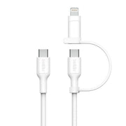 Belkin BoostCharge Pro 2-in-1 Cable Usb-C to USB-C + Lightning Connector V578-CAC003FQ1.5MWH