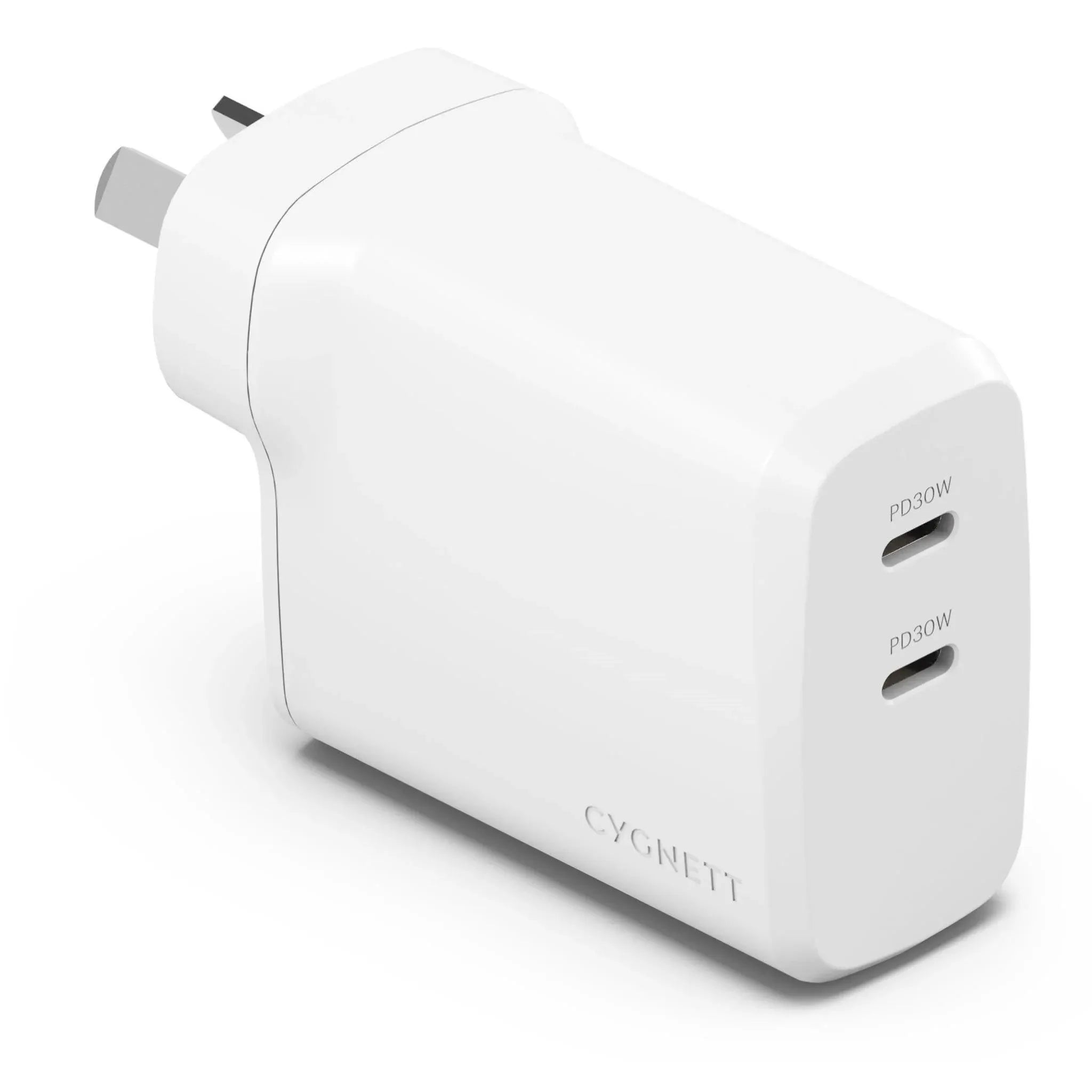 Cygnett PowerPlus 60W Dual Port Wall Charger - White