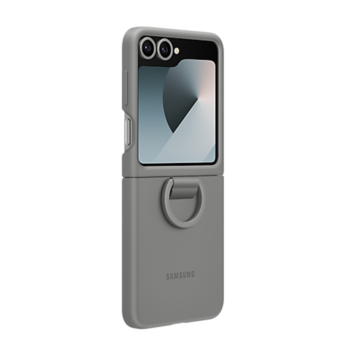 Samsung Silicone Case with Ring for Galaxy Z Flip6 - Grey V578-EF-PF741TJEGWW