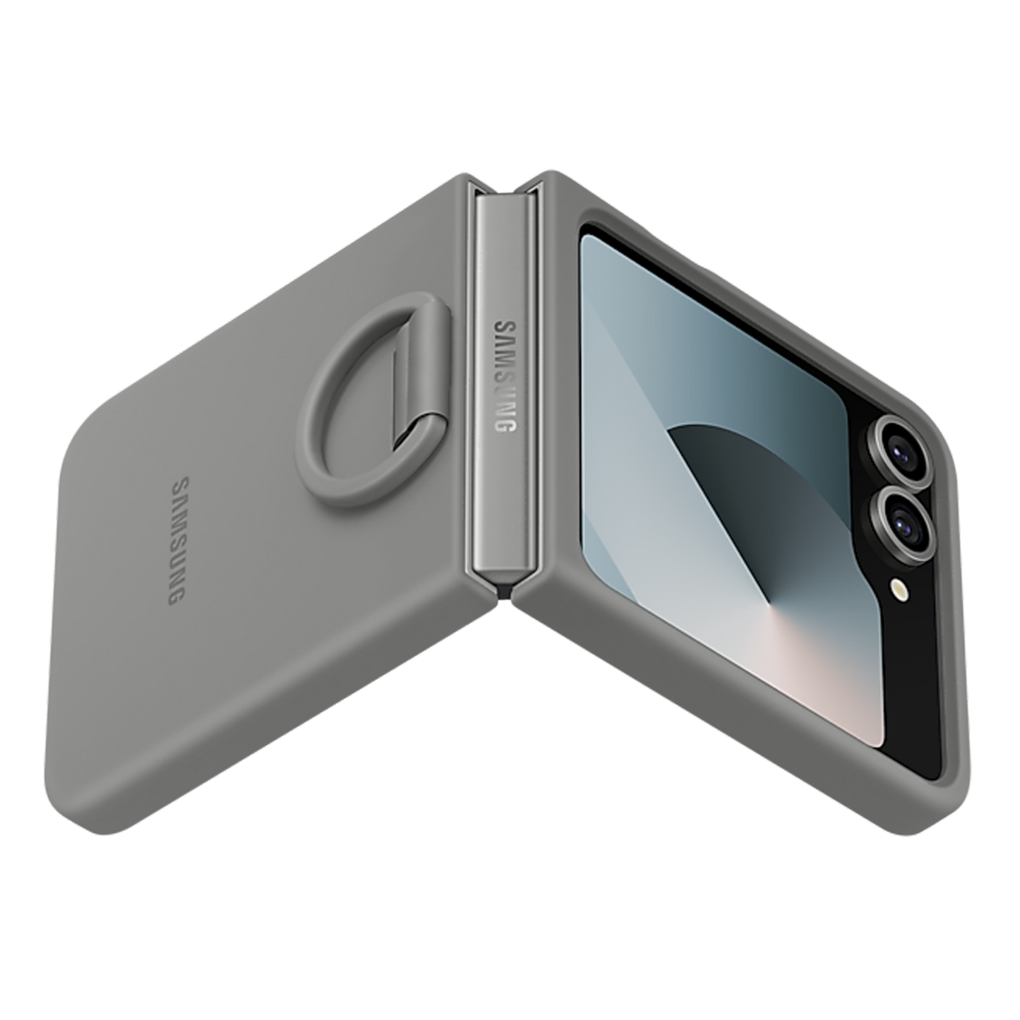 Samsung Silicone Case with Ring for Galaxy Z Flip6 - Grey V578-EF-PF741TJEGWW