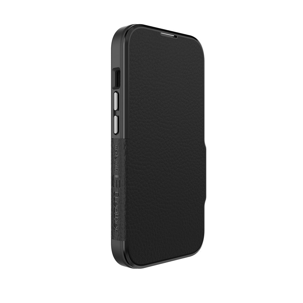 EFM Monaco E-leather Wallet Case Armour With D3O Plus Suits Iphone 15 (6.1") - Black/Space Grey V578-EFCFLAE605BLA