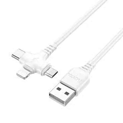 Hoco X77 3 in 1 USB-A to Lightning, USB-C, Micro-USB Charging Cable iPhone / Samsung / Andriod - 1M