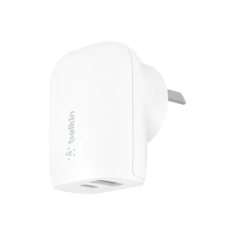 Belkin Dual PD Wall Charger with PPS 37W - iPhone|Andriod (1x USB-A + 1x USB-C)