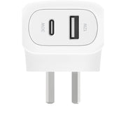 Belkin Dual PD Wall Charger with PPS - 42W Fast Charging for iPhone & Android, 1x USB-C (30W) & 1x USB-A V578-WCB009AUWH