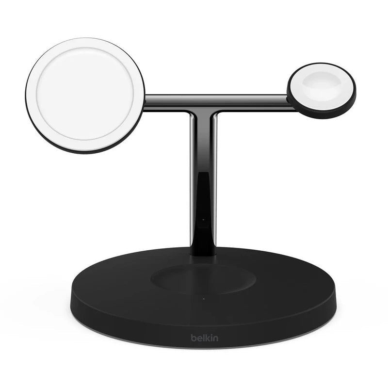 Belkin BoostCharge PRO 3-in-1 Qi2 15W Wireless Charger Stand MagSafe 2024 Model - Black V578-WIZ023AUBK