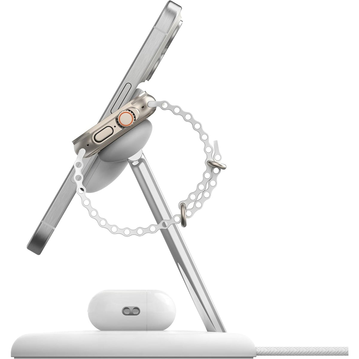 Belkin BoostCharge PRO 3-in-1 Qi2 15W Wireless Charger Stand MagSafe 2024 Model - White V578-WIZ023AUWH