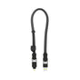 Rolling Square inCharge XL 100W 6 in 1 Travel Charging Cable 30cm - Urban Black V578-XLS01R