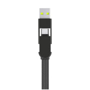 Rolling Square inCharge XL 100W 6 in 1 Travel Charging Cable 30cm - Urban Black V578-XLS01R