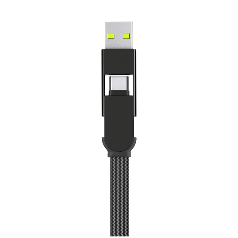 Rolling Square inCharge XL 100W 6 in 1 Travel Charging Cable 30cm - Urban Black V578-XLS01R