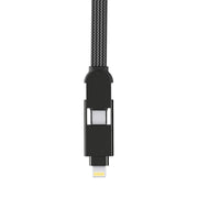 Rolling Square inCharge XL 100W 6 in 1 Travel Charging Cable 30cm - Urban Black V578-XLS01R