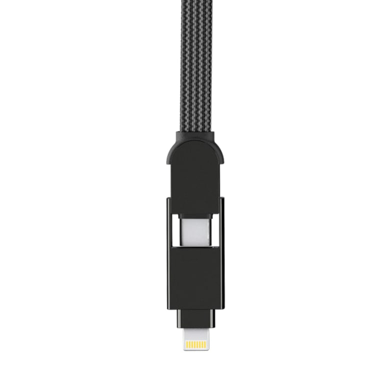 Rolling Square inCharge XL 100W 6 in 1 Travel Charging Cable 30cm - Urban Black V578-XLS01R