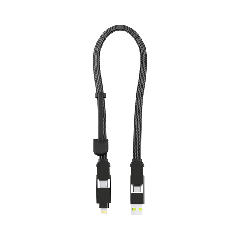 Rolling Square inCharge XL 100W 6 in 1 Travel Charging Cable 30cm - Urban Black V578-XLS01R