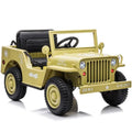 12V Military Jeep Electric Ride On Car For Kids - Khaki V580-2601001103110