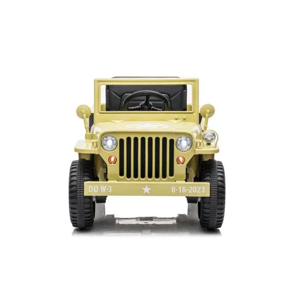 12V Military Jeep Electric Ride On Car For Kids - Khaki V580-2601001103110