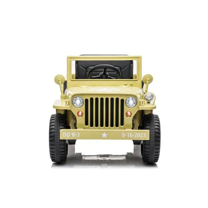 12V Military Jeep Electric Ride On Car For Kids - Khaki V580-2601001103110
