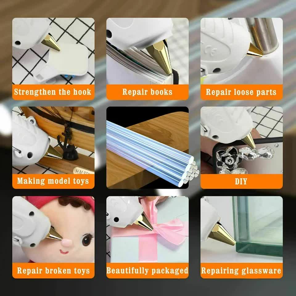 2 X HOT MELT GLUE GUN TRIGGER ADHESIVE WITH STICKS REPAIR KIT FOR USE V580-2XHL-E20W