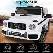 Mercedes-Benz Kids Ride On Car Electric AMG G63 Licensed Remote Cars 12V White V580-AMG63-WH