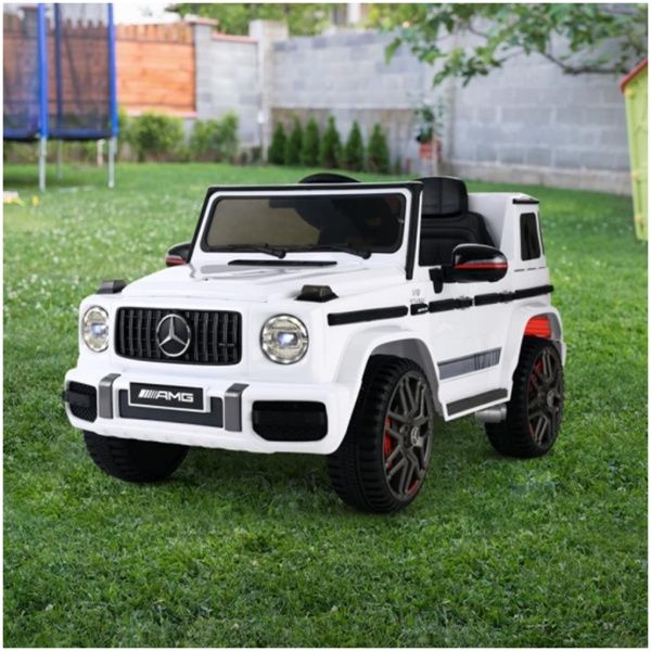 Mercedes-Benz Kids Ride On Car Electric AMG G63 Licensed Remote Cars 12V White V580-AMG63-WH