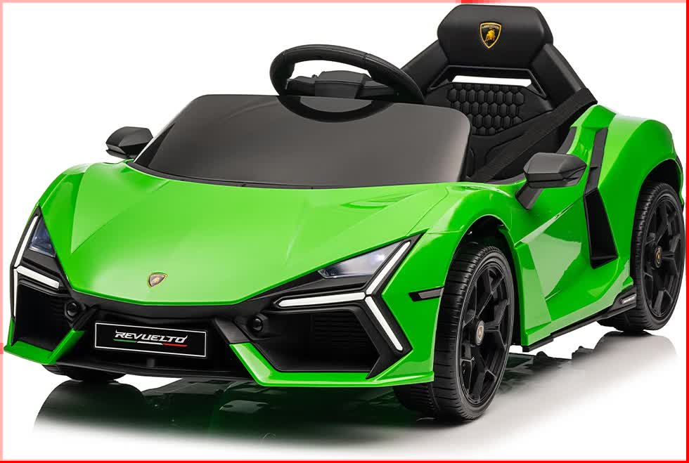 Lamborghini Revuelto Licensed Ride on 12V Remote Control Power Battery Car With Scissor door - Green V580-CAR-OZ-LAMBO-GR