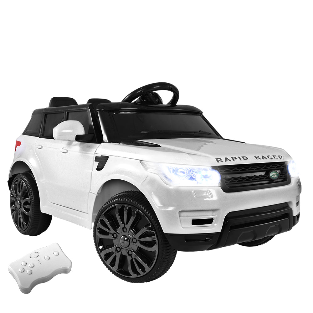KIDS Ride-On Car Electric Battery KIDS Toy Powered w/ Remote 12V White V580-CARS-RR-INSPIRED-WH