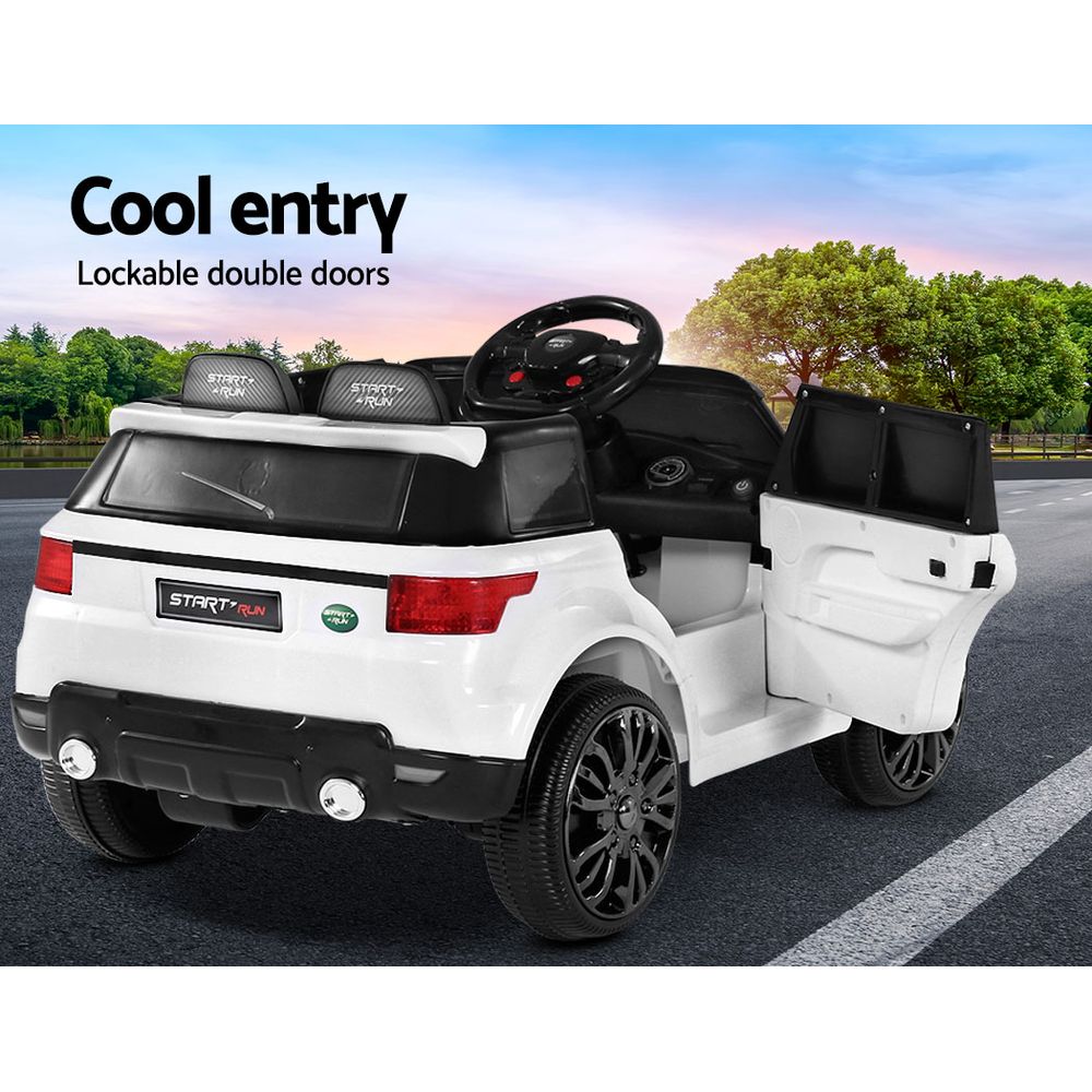 KIDS Ride-On Car Electric Battery KIDS Toy Powered w/ Remote 12V White V580-CARS-RR-INSPIRED-WH