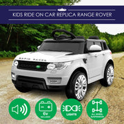 KIDS Ride-On Car Electric Battery KIDS Toy Powered w/ Remote 12V White V580-CARS-RR-INSPIRED-WH