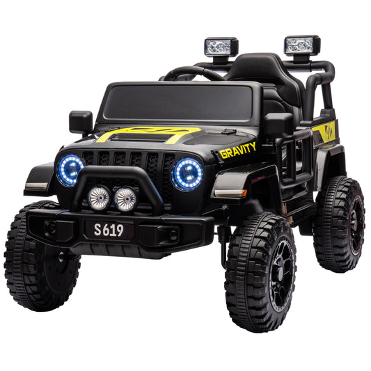 12V Kids Electric Ride On Jeep - Black V580-GR-TY619-BK