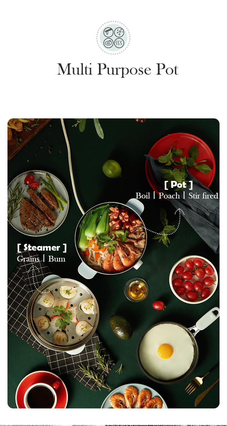 BEAR Multifunction Cooking Pot Hot Pot DHG-B25Z1 V581-6940971218643