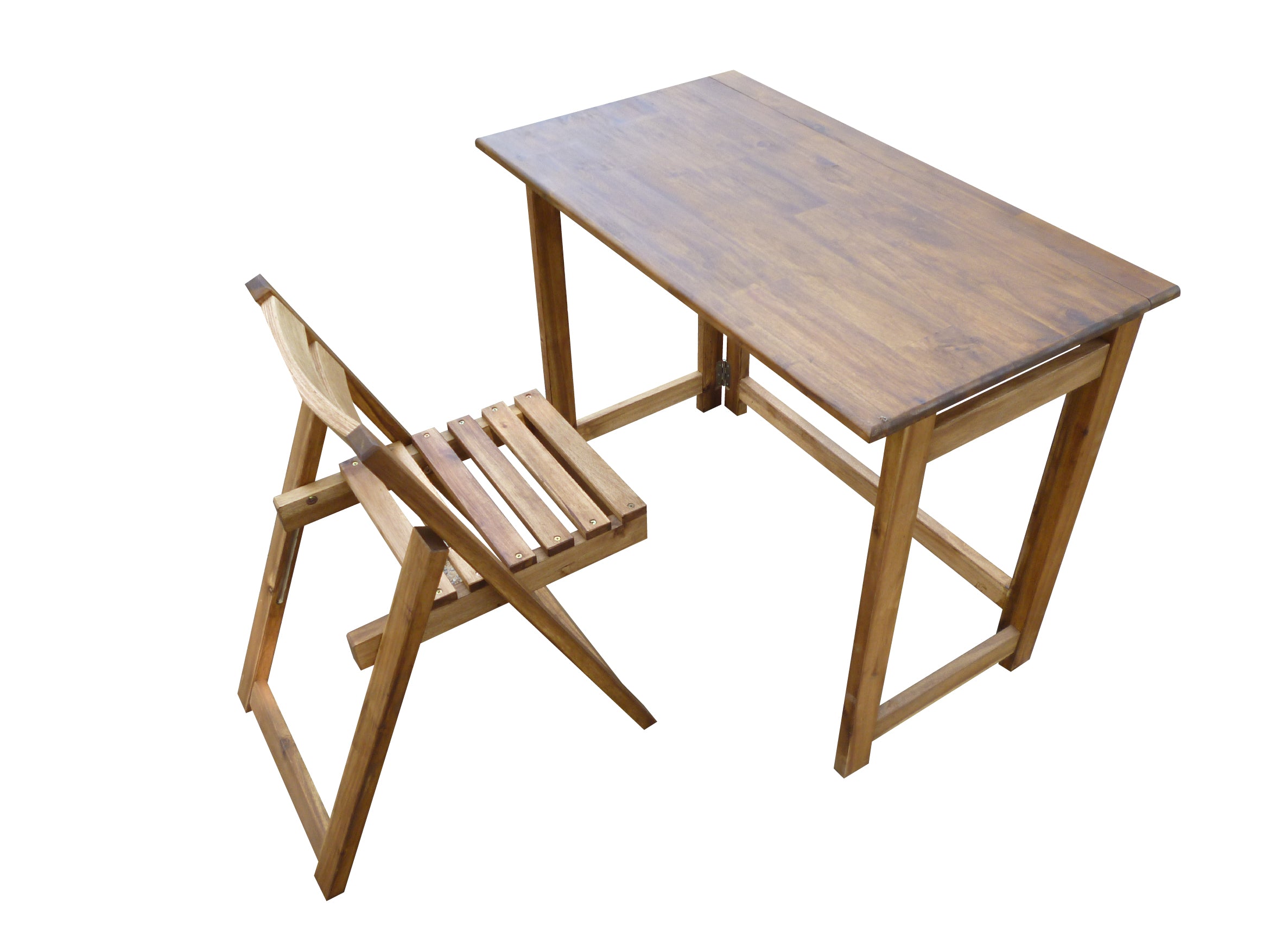 Hardwood Foldable Teen Desk Set (Acacia) V59-219