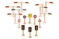 Road sign and street light set V59-397