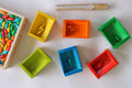 Coloured Bamboo Sorting Containers V59-576