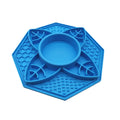 Flower Mandala Slow Feeder Lick Mat Bowl - Blue V600-PB-LM-M-B