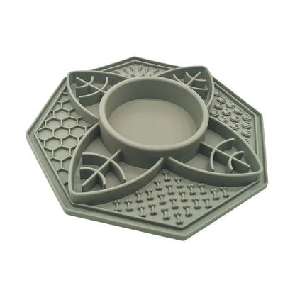 Flower Mandala Slow Feeder Lick Mat Bowl - Sage V600-PB-LM-M-S