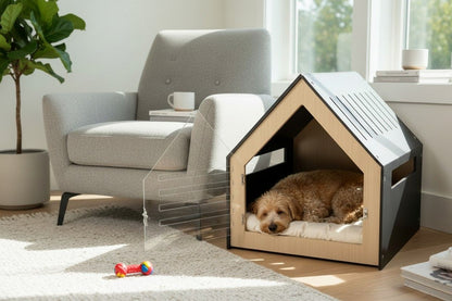 Modern Pet House Dog Crate (White) V600-PB-WW002-D-W