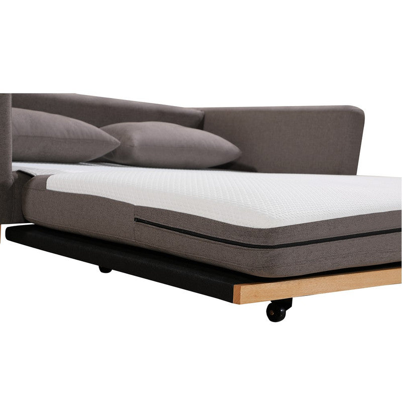 SHASA 2 Seater Pull-out Sofa bed Grey taupe V606-FURNI-SOF-T330-SHAS-GT