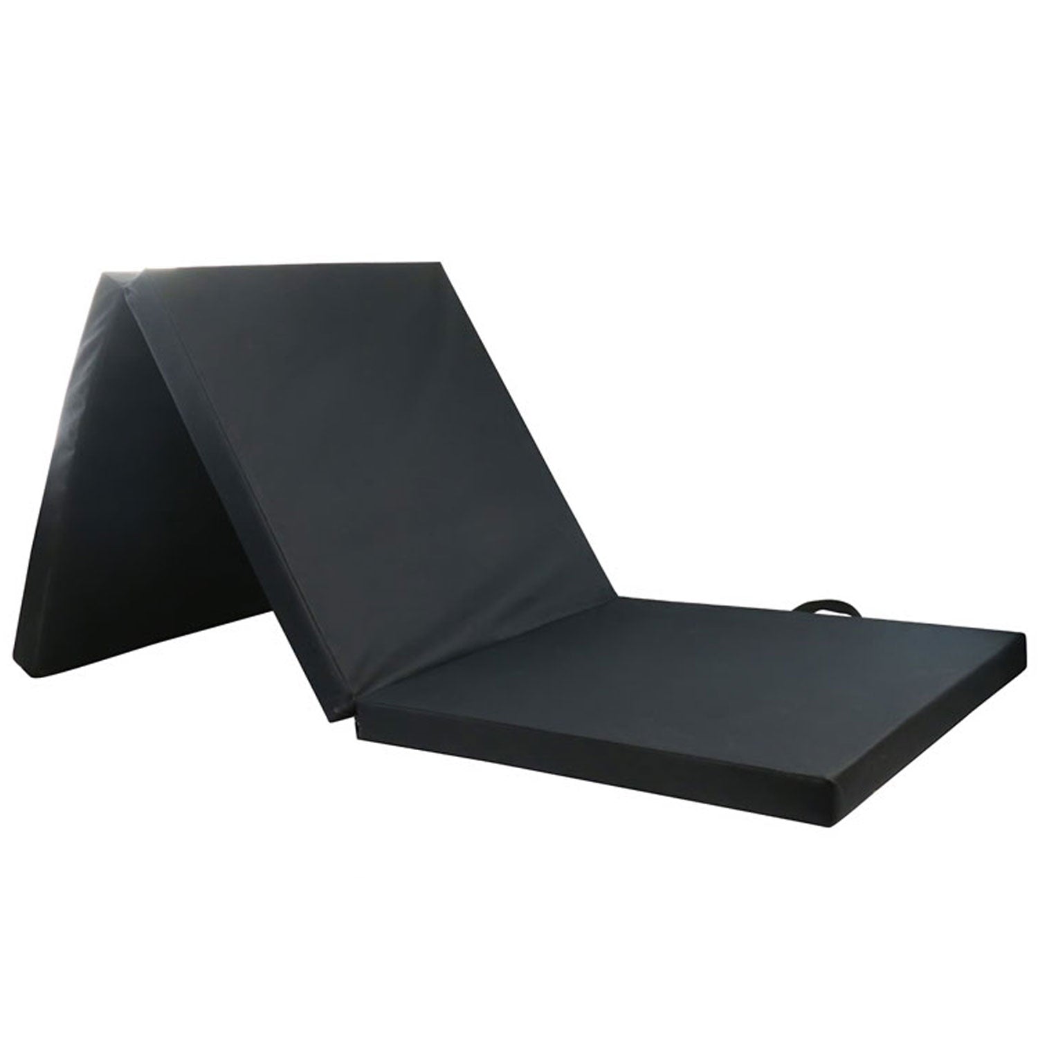 Folding Exercise Floor Mat Dance Yoga Gymnastics Training Home Judo Pilates Gym - Black V610-180MAT-BLACK