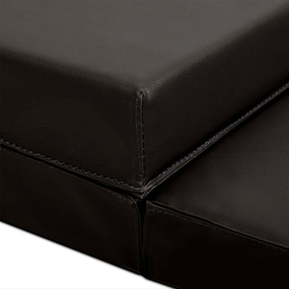 Folding Exercise Floor Mat Dance Yoga Gymnastics Training Home Judo Pilates Gym - Black V610-180MAT-BLACK