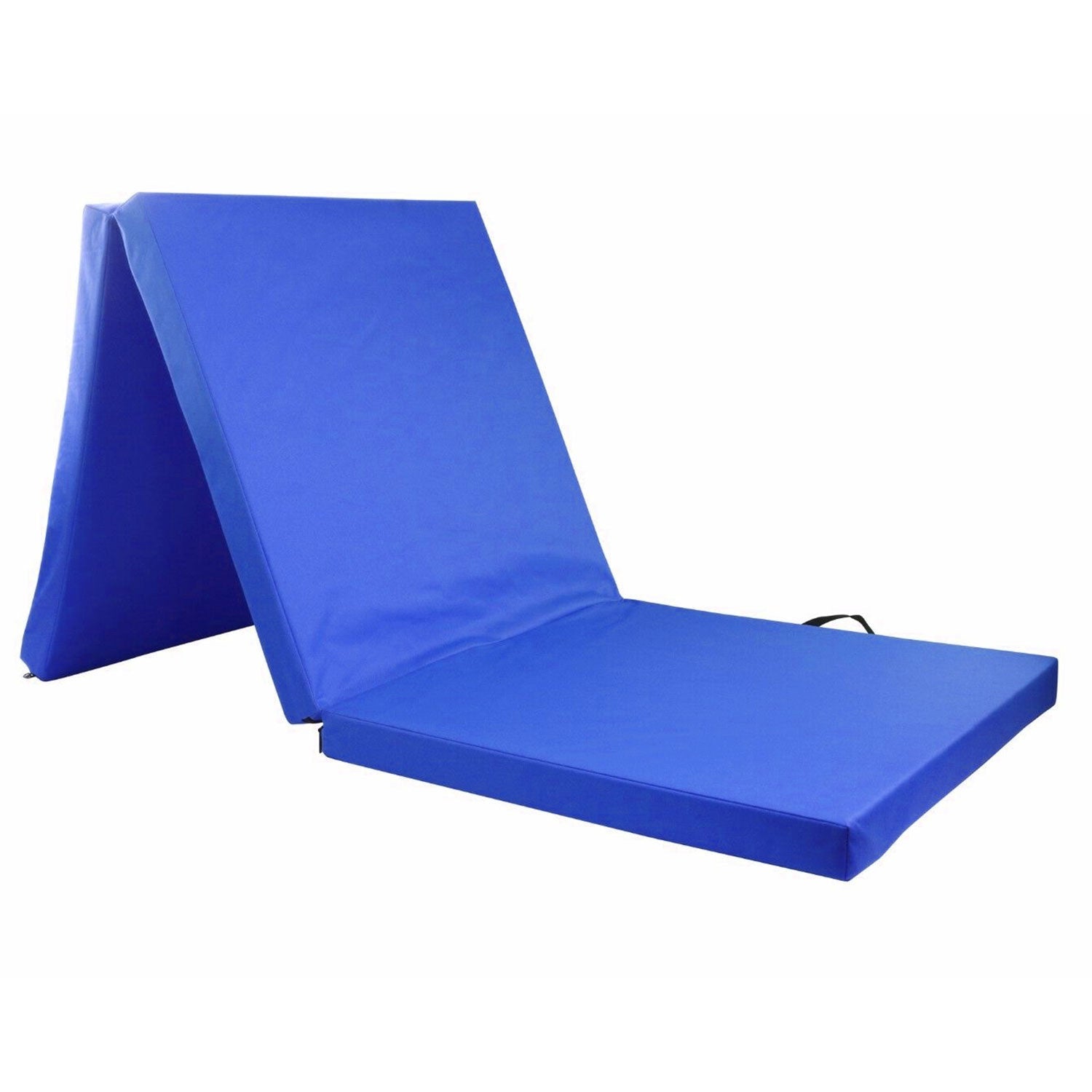 Folding Exercise Floor Mat Dance Yoga Gymnastics Training Home Judo Pilates Gym - Blue V610-180MAT-BLUE