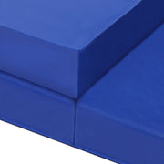 Folding Exercise Floor Mat Dance Yoga Gymnastics Training Home Judo Pilates Gym - Blue V610-180MAT-BLUE