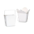Bulk Packs 100 x 235ML/8oz White Noodle Box Pail With Metal Wire Handle V610-8OZ-100