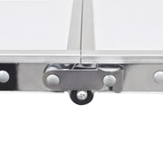 Aluminium Folding Portable Garden Camping Picnic BBQ Table Height Adjustable 120 x 60 cm - white V610-ALUTAB-120-WHI