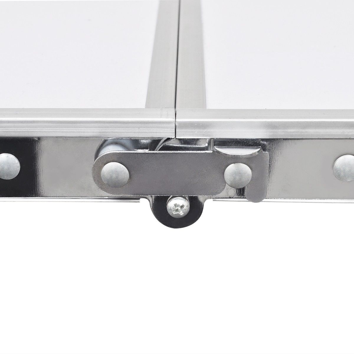 Aluminium Folding Portable Garden Camping Picnic BBQ Table Height Adjustable 120 x 60 cm - white V610-ALUTAB-120-WHI