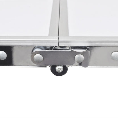 Aluminium Folding Portable Garden Camping Picnic BBQ Table Height Adjustable 120 x 60 cm - white V610-ALUTAB-120-WHI