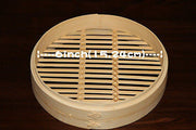 6 Inch Bamboo Steamer Set-2 Steamer Baskets With 1 Lid V610-BAMSTEA-6