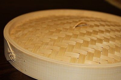 6 Inch Bamboo Steamer Set-2 Steamer Baskets With 1 Lid V610-BAMSTEA-6